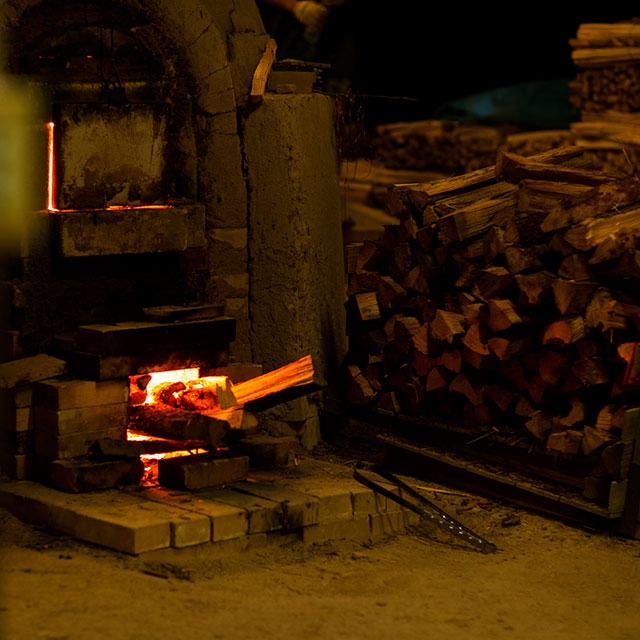 アトリエ 窯焚き